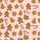 Women's Soft Pink Hand-Drawn Gingerbread Hot Cocoa Cookie Snowflake Pattern Satin Pajamas Set - 2
