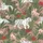 Women's Muted Rose Pink Tropical Jungle White Tiger Orchid Botanical Art Satin Pajamas Set - 2
