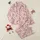 Sweetheart's Pale Pink Teddy Bear Heart Bow Star Scatter Design Cozy Wrap Satin Pajamas Set - 1