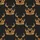 Sarcasm Lovers' Stylized Meditating Bull Repeating Pattern with Unconventional Flair in Charcoal Black and Antique Bronze Satin Pajamas Set - 2