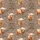 Highland Cow Lovers' Festive Taupe Brown Watercolor Santa Hat Personalized Script Design Satin Pajamas Set - 2