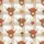 Farmhouse Style Enthusiasts' Whimsical Highland Cow Floral Crown Gingham Autumn Leaves Pattern Satin Pajamas Set - 2