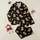 Golden Retriever Lover: Playful Puppies, Rosy Cheeks, Red Hearts & Bones Pattern - Black Background Satin Pajamas Set - 1
