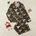 Animal Lovers' Cute Fluffy Highland Cow Heads, Plaid Bows, Muted Green Floral Pattern on Dark Charcoal Satin Pajamas Set - 1