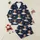Festive Celebrators' Whimsical Watercolor Highland Cow Navy Blue Holly Berries Snowdrift Pattern Satin Pajamas Set - 1