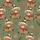 Cow Lovers' Whimsical Highland Calf Red Plaid Santa Hat Olive Green Christmas Pattern with Fairy Lights Satin Pajamas Set - 2