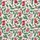 Families' Whimsical Red & Green Christmas Stockings, Pine & Holly Berry Design on White Satin Pajamas Set - 2