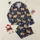 Scottish Nature Lovers' Whimsical Highland Cow Thistle Heather Deep Navy Golden Brown Purple Pattern Satin Pajamas Set - 1