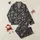 Women's Plus Size Dark Heather Grey Playful 'LET ME SLEEP' Text, Rose Pink Moon & Star Scatter Pattern Satin Pajamas Set - 1