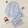 Serene Organic Swirls: Pale Sky Blue Muted Pink Paisley Dots Custom Design Satin Pajamas Set - 1