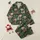 Highland Cow Fans' Whimsical Festive Highland Cows Faux Yarn Print, Plaid Scarves, Pine Branches, Amber Lights on Forest Green Satin Pajamas Set - 1