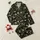 Women's Illustrative Black Botanical Weave Olive Green Leaves Golden Ochre Accents Satin Pajamas Set - 1