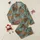Western Farm Lovers' Shaggy Highland Cow & Calf Rustic Christmas Design, Multi-Color Lights, Frosted Pine & Berries on Muted Teal Satin Pajamas Set - 1