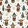 Women's Rustic Whimsical Highland Cow Pattern with Plaid Scarves and Golden Glitter Snowflakes Satin Pajamas Set - 2