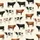 Women's Naturalistic Detailed Angus Highland Holstein Cow Breeds All-Over Cream Black Brown White Pattern Satin Pajamas Set - 2