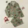 Highland Cow Lovers' Festive Multi-Color Christmas Lights Pattern with Snowflakes on Military Green Satin Pajamas Set - 1