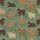 Highland Cow Lovers' Festive Multi-Color Christmas Lights Pattern with Snowflakes on Military Green Satin Pajamas Set - 2