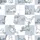 Women's Playful Hand-Drawn Plaid Cats Pattern Light Blue-Grey & White Graphic Satin Pajamas Set - 2