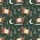 Cottagecore Animal Lovers' Whimsical Red-Brown Highland Cow Folk Pattern, Snowy Fir Trees & Muted Copper Satin Pajamas Set - 2