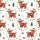 Christmas Animal Lovers Whimsical Baby Highland Cow Festive Red Fair Isle Sweater Pattern with Colorful Lights Satin Pajamas Set - 2