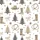 Families' Whimsical Rustic Western Christmas Pattern with Muted Brown Cowboy Boots, Hats, Pine Green Trees, & Cream Ribbons Satin Pajamas Set - 2