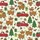Holiday Farm Animal Enthusiasts' Whimsical Highland Cow Vintage Truck Christmas Pattern in Deep Red & Evergreen Satin Pajamas Set - 2