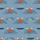 Highland Cow Lovers' Adorable Pixel-Art Highland Cattle & Scottish Landscape Repeat Pattern in Muted Steel Blue, Moss Green, Terracotta Satin Pajamas Set - 2