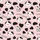 Animal Lovers' All-Over Pastel Pink Whimsical Cartoon Cow & MooW Text Pattern Satin Pajamas Set - 2