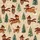 Highland Cow Lovers' Whimsical Watercolor Winter Wonderland with Red Plaid & Forest Green Pines Satin Pajamas Set - 2