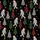 Family Fun Whimsical Bigfoot Leopard Print Red Santa Hat Multi-Colored Lights Plaid Trees White Snowfall Black Pattern Satin Pajamas Set - 2