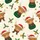 Holiday Animal Lovers Whimsical Winking Highland Cow Santa Hat Plaid Scarf Holly Snow Cream Christmas Pattern Satin Pajamas Set - 2
