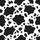 Unisex Adults' Bold Black White Abstract Cow Pattern Fluid Design Satin Pajamas Set - 2