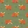 Highland Cow Lovers' Burnt Orange Olive Green Minimalist Pixel-Art Shaggy Cow Pattern Satin Pajamas Set - 2