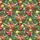 Festive Farm Animal Fans' Rustic Watercolor Highland Cow Faces, Red Holly, Forest Green Fir, Gold & Teal Ornaments Pattern Satin Pajamas Set - 2