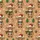 Holiday Cow Lovers' Charming Highland Cow Christmas Pattern with Santa Hats, Scarves, Mugs, Snowflakes & Holly Satin Pajamas Set - 2