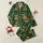 Whimsical Animal Lovers Fluffy Highland Cow Calves Wildflower Meadow Rustic Pattern, Golden Brown & Forest Green Satin Pajamas Set - 1