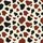 Women's Adult Seamless Black Deep Reddish-Brown Organic Cow Spots Creamy Beige Pattern Satin Pajamas Set - 2