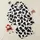 Women's Graphic Black White Organic Blob Interlocking Cow Print Satin Pajamas Set - 1