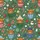 Cozy Christmas Fans' Chibi Highland Cow Hot Cocoa Mug Pattern: Red Green Gold Winter Holly, Marshmallow, Candy Cane Design Satin Pajamas Set - 2