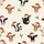 Women's Whimsical Holsteins Jerseys Angus Cow Portrait Red Santa Hat Cream Christmas All-Over Pattern Satin Pajamas Set - 2