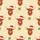 Women's Whimsical Highland Cow Red Santa Hat Cream Christmas Snowflake Holly Pattern Satin Pajamas Set - 2