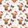 Western Christmas Style Watercolor Fluffy Highland Cows in Santa Hats & Plaid Bows with Holly & Snowflakes Satin Pajamas Set - 2