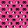 Women's Vibrant Magenta Pink & Bold Black Playful Cartoon Cow Head Seamless Pattern, Smiling Winking Illustrations Satin Pajamas Set - 2