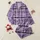 Sweet Style Lovers' Dense Tartan Plaid Lavender Purple Black White with Whimsical Heart Motifs & Flowing Script LOVE Text Satin Pajamas Set - 1
