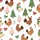 Festive Family Whimsical Cartoon Christmas Chickens, Pink Trees, Red Green Bows Pattern Satin Pajamas Set - 2