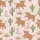 Country Style Women's Whimsical Pale Pink Highland Cow Western Repeat with Flower Crowns, Cactus & Boots Satin Pajamas Set - 2