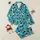 Highland Cow Enthusiasts' Illustrative Black White Grey Cattle with Turquoise Accents on Textured Wood Plank Pattern and Bold Cow Print Spots Satin Pajamas Set - 1