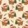 Couples' Festive Whimsical Flat Art Brown Highland Calves Red Santa Hat Christmas Tree Pattern Satin Pajamas Set - 2