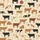 Cow Lovers' Hand-Drawn Vintage Black Angus Holstein Hereford Cattle Pastel Wildflowers Cream Print Satin Pajamas Set - 2
