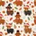 Festive Folks' Whimsical Cartoon Highland Cows: Multi-Holiday Pattern with Halloween, Thanksgiving, Christmas Satin Pajamas Set - 2